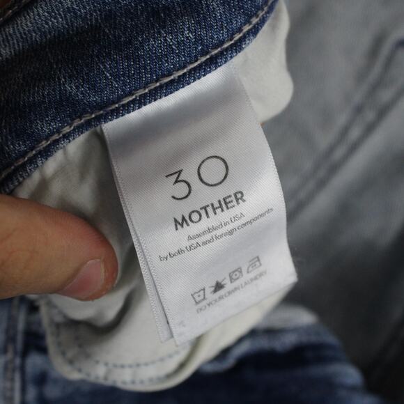 Mother Jeans Womens 30 The Rascal Skimp Straight Punk Charming Blue Light Wash - Picture 8 of 16